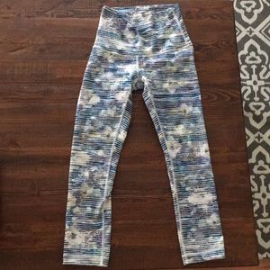 Lululemon blue and purple print leggings